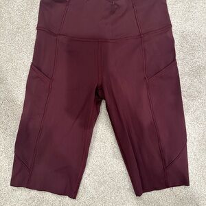 Lululemon biker shorts with pocket.